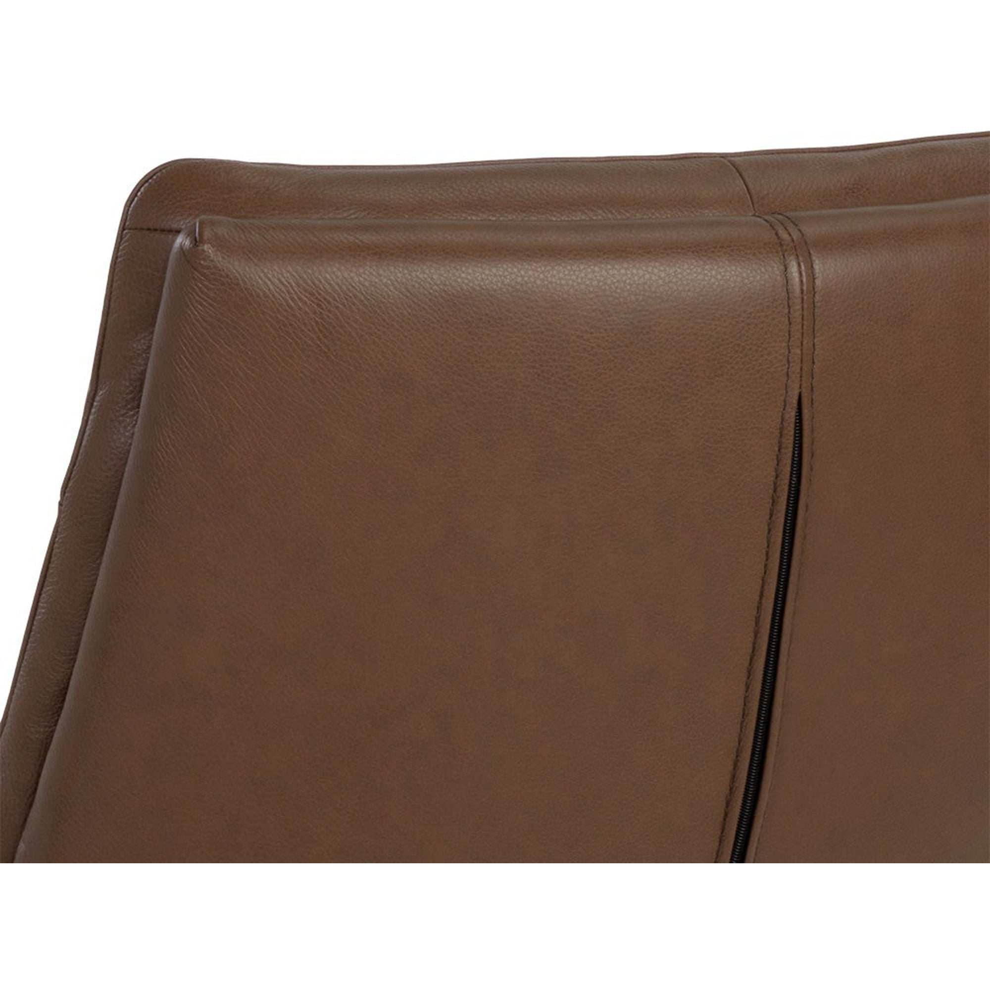 Sunpan Keller Swivel Lounge Chair - Missouri Mahogany Leather