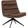 Sunpan Keller Swivel Lounge Chair - Missouri Mahogany Leather