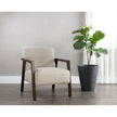 Sunpan Neymar Lounge Chair - Linea Light Grey Leather