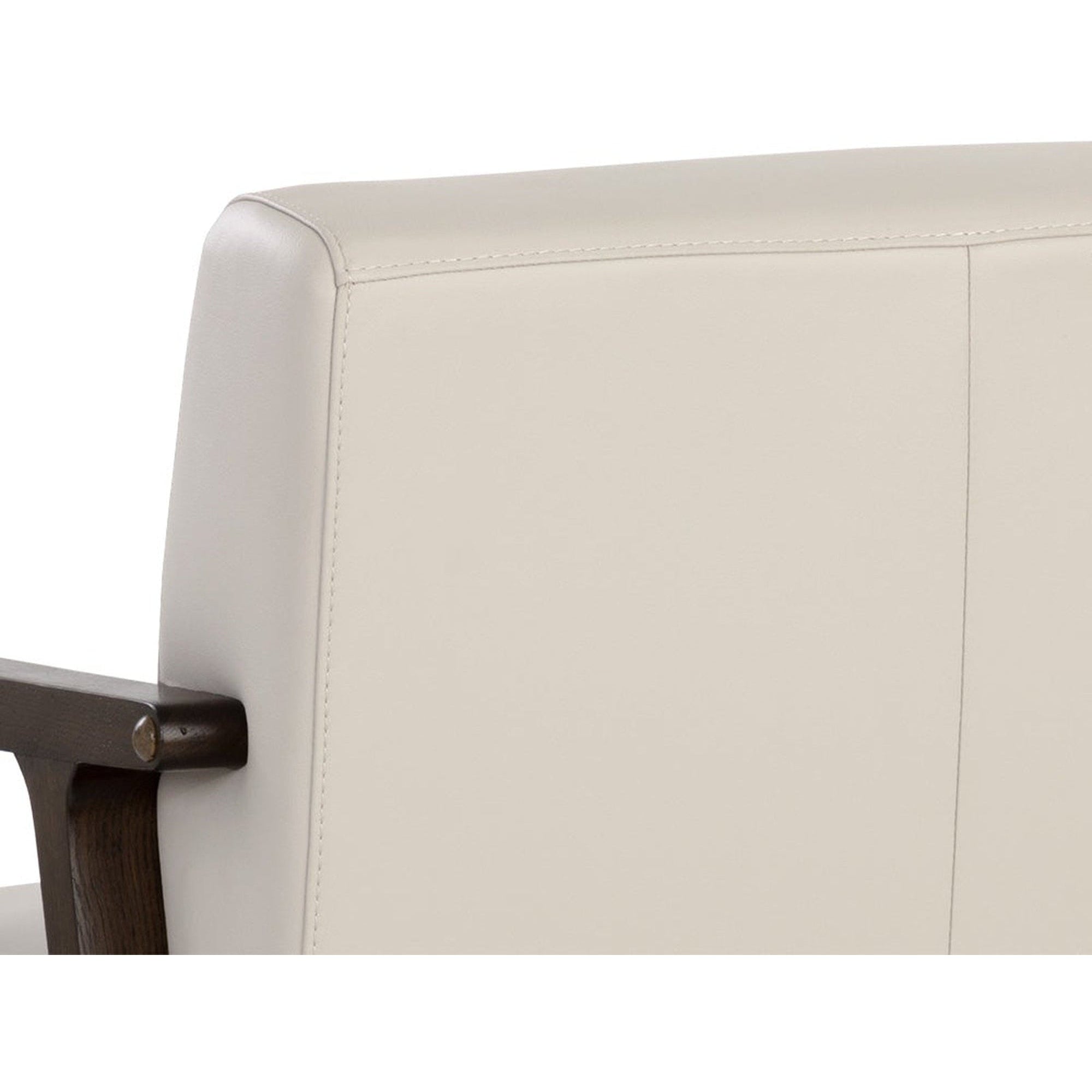 Sunpan Neymar Lounge Chair - Linea Light Grey Leather