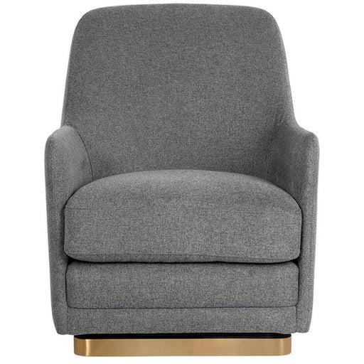 Sunpan Marcela Swivel Lounge Chair - Belfast Koala Grey