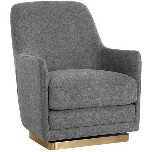 Sunpan Marcela Swivel Lounge Chair - Belfast Koala Grey