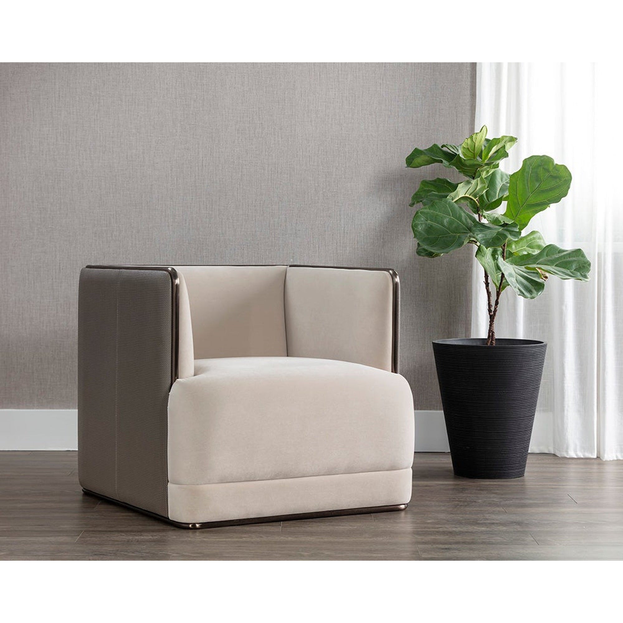 Sunpan Sierra Armchair - Meg Taupe/Porcini Taupe