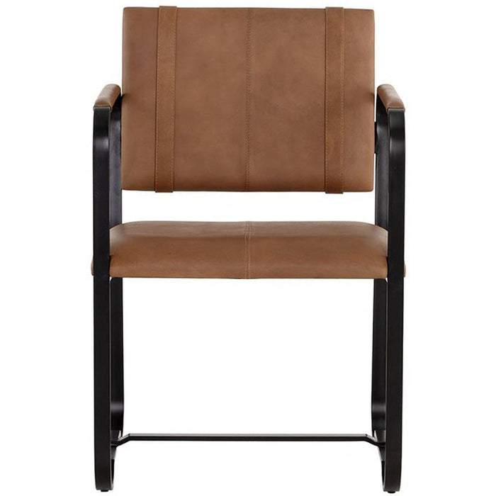 Sunpan Garrett Office Chair - Vintage Cognac Leather