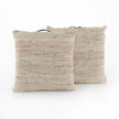Neema Pouf-Heathered Wool-Nat, Blk
