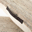 Neema Pouf-Heathered Wool-Nat, Blk