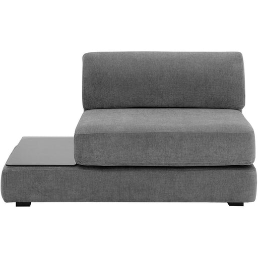 Sunpan Harmony Modular Armless Chair Right Shelf - Danny Dark Grey