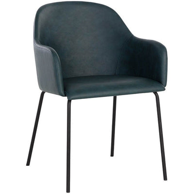 Sunpan Hensley Dining Armchair - Dark Teal