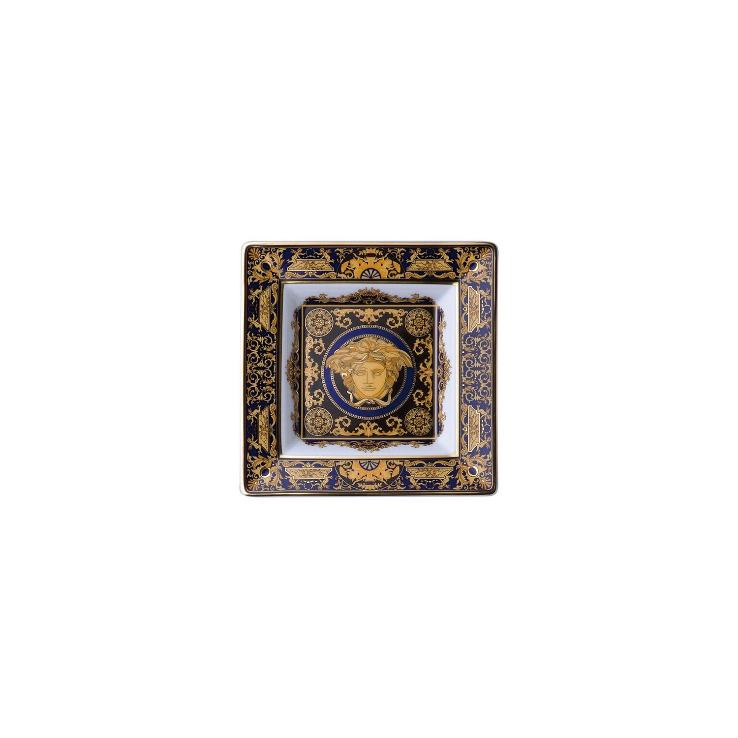 Versace Medusa Tray - Blue - 5.5 Inch