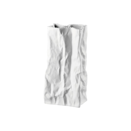 Rosenthal Bag Vase/ Do Not Litter Vase White Matte - 8 2/3 Inch