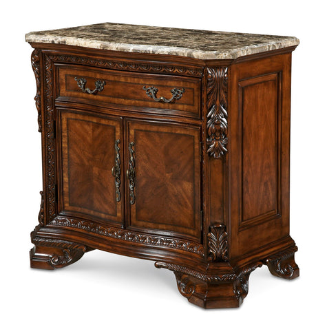 ART Furniture Old World Stone Top Door Nightstand