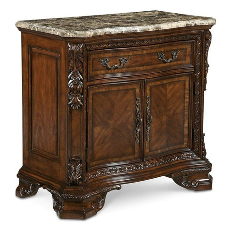 ART Furniture Old World Stone Top Door Nightstand