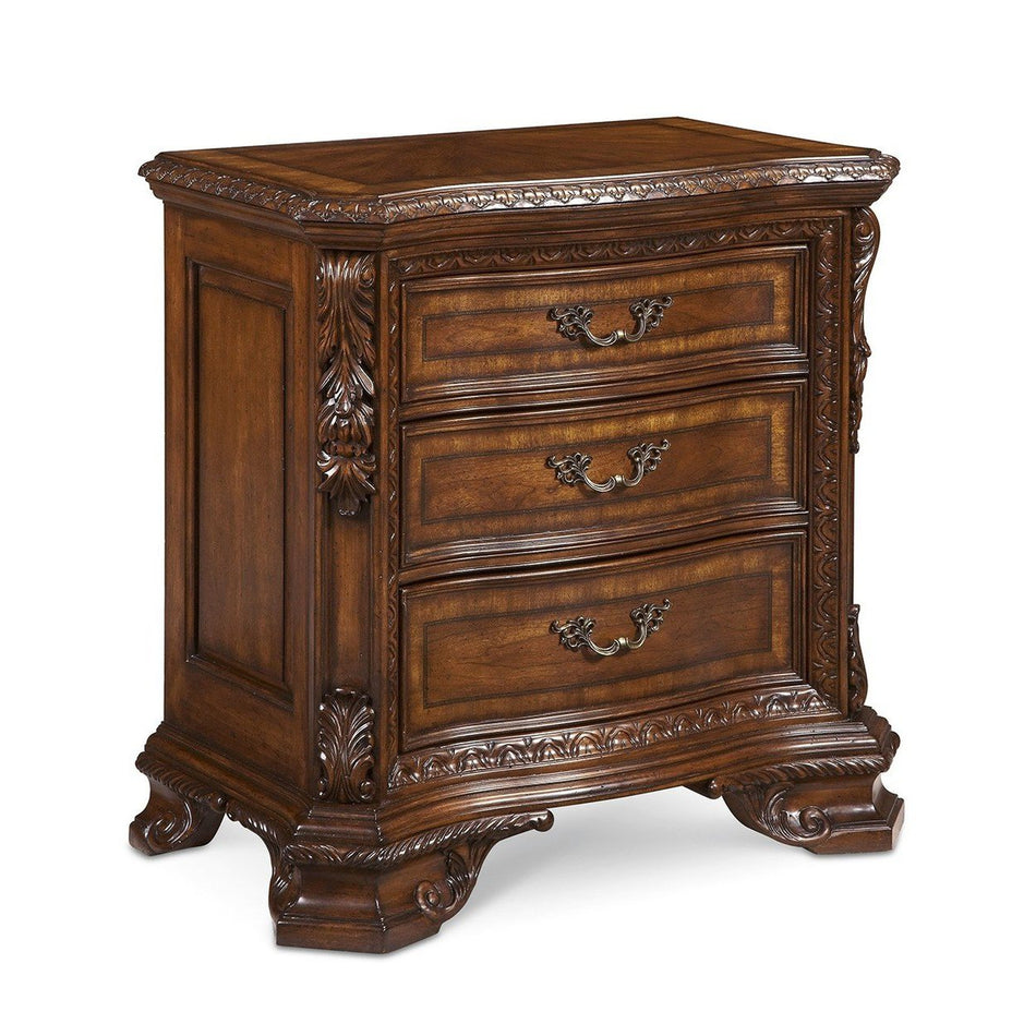 ART Furniture Old World Wood Top Bedside Chest