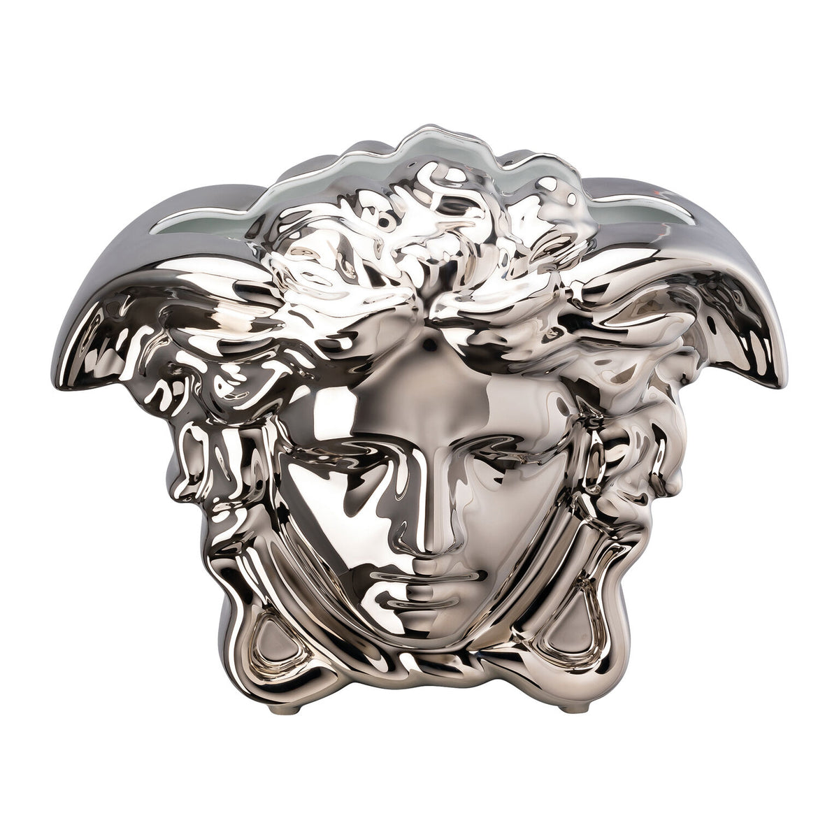 Versace Medusa Grande Vase Silver 11.75 Inch — Grayson Living