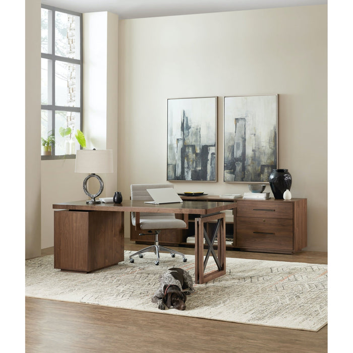 Hooker Furniture Elon Desk with Desk Pedestal