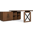 Hooker Furniture Elon Desk with Two-Door Cabinet and Short Bookcase