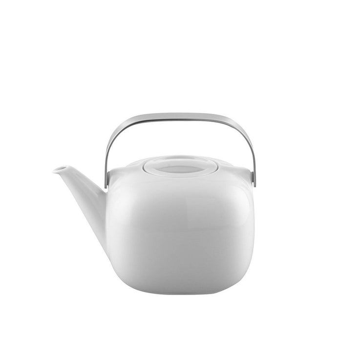Rosenthal Suomi White Tea Pot Metal Handle