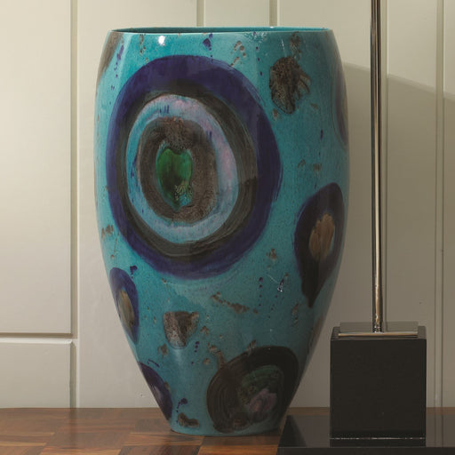 Global Views Blue Spots Vase