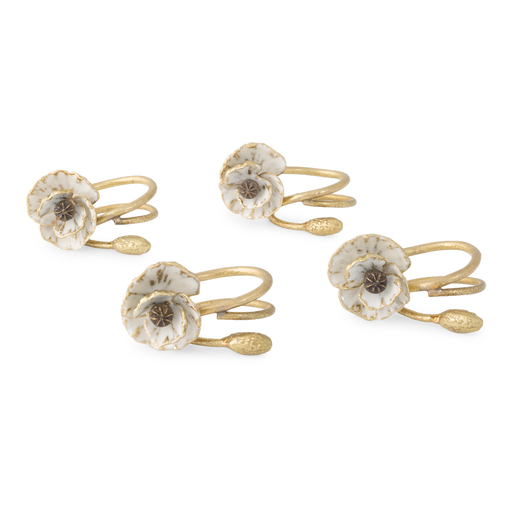 Michael Aram Anemone Napkin Set of 4 Rings