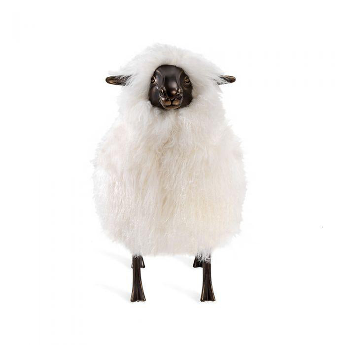 Interlude Home Phillippe Sheep Sculpture - Ivory