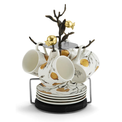 Michael Aram Pomegranate Demitasse Set with Stand
