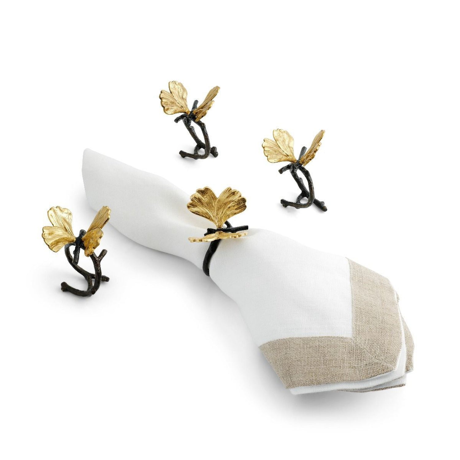 Michael Aram Butterfly Ginkgo Napkin Ring Set of 4