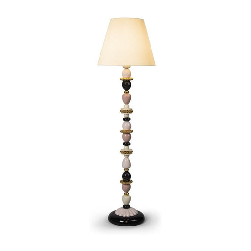 Lladro Firefly Floor Lamp Pink and Golden Luster US