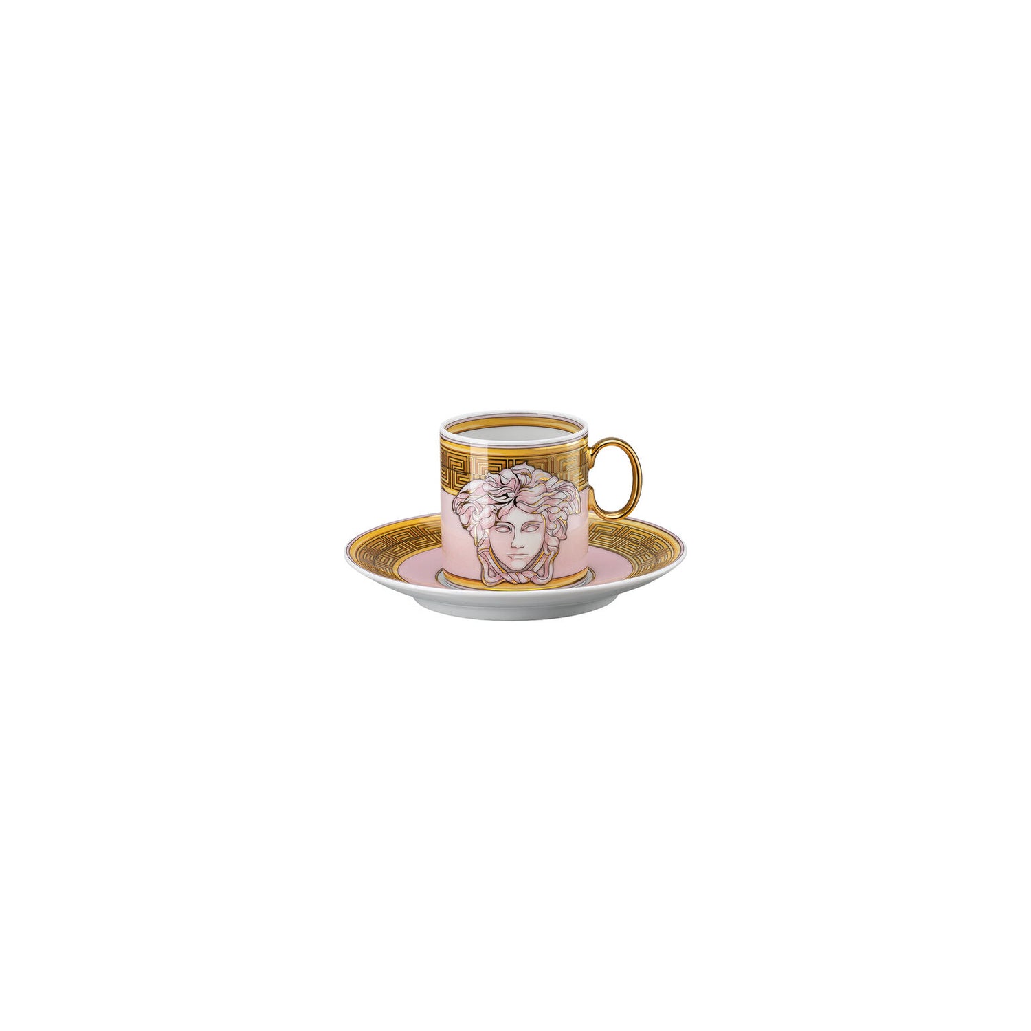 Versace Medusa Amplified AD Cup & Saucer - Pink Coin