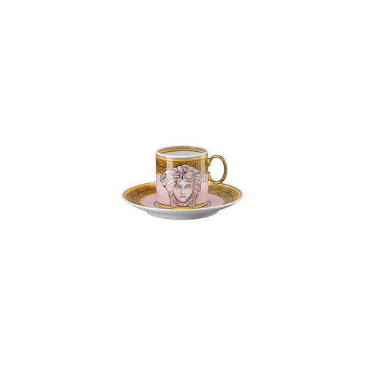Versace Medusa Amplified AD Cup & Saucer - Pink Coin