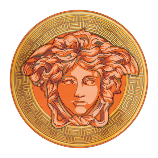 Versace Medusa Amplified Service Plate - Orange Coin