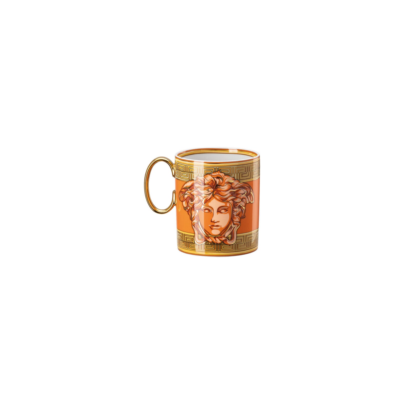 Versace Medusa Amplified Mug With Handle - Orange Coin