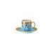 Versace Medusa Amplified Coffee Cup & Saucer in Blue Coin