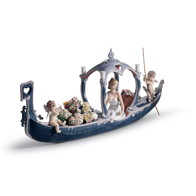 Lladro Gondola of Love goddess Sculpture Limited Edition
