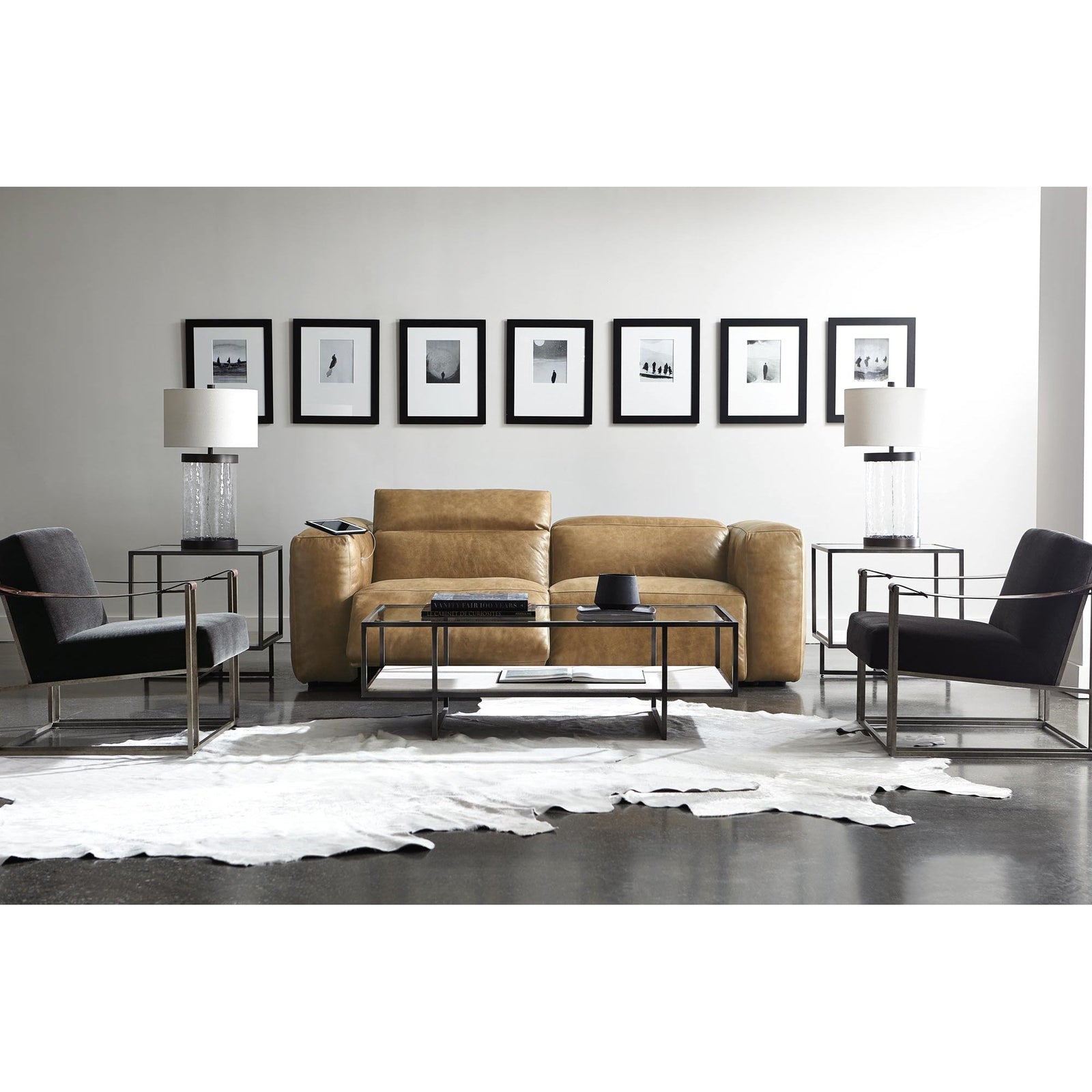 Bernhardt Harlow Metal Rectangular Cocktail Table