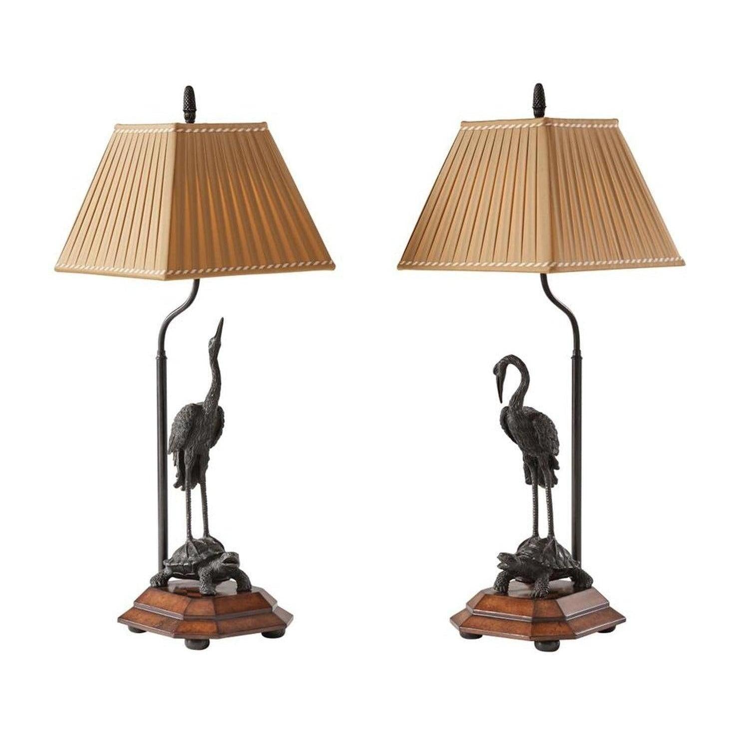 Theodore Alexander Meiji Cranes Table Lamp