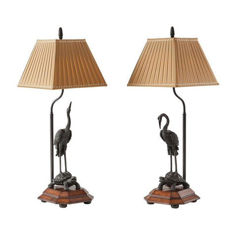 Theodore Alexander Meiji Cranes Table Lamp