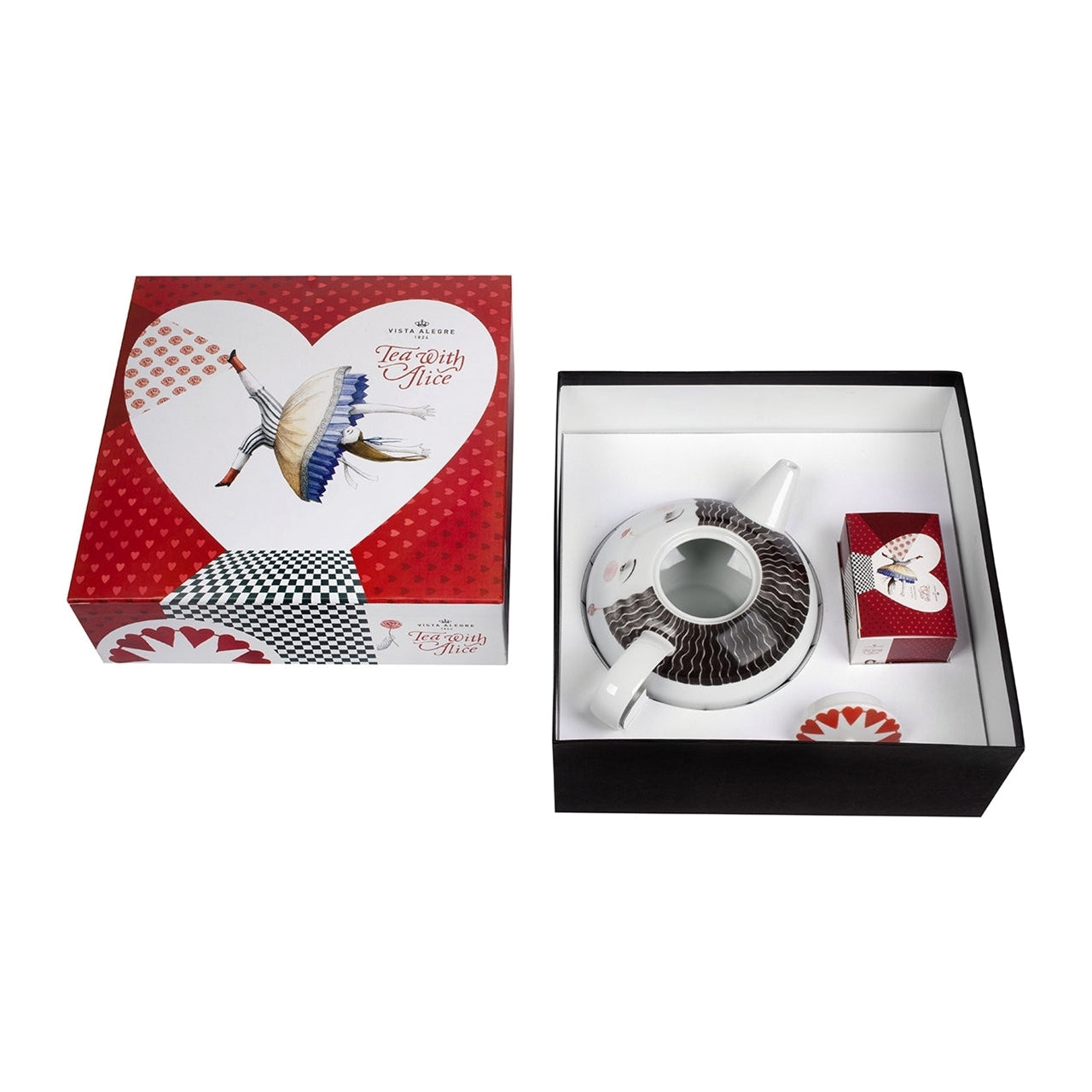 Vista Alegre Tea with Alice Tea Pot & Tea Bag Gift Box - Set