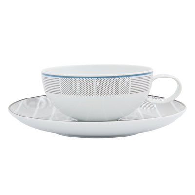 Vista Alegre Orquestra Tea Cup And Saucer Blue By David Raffoul and Nicolas Moussallem