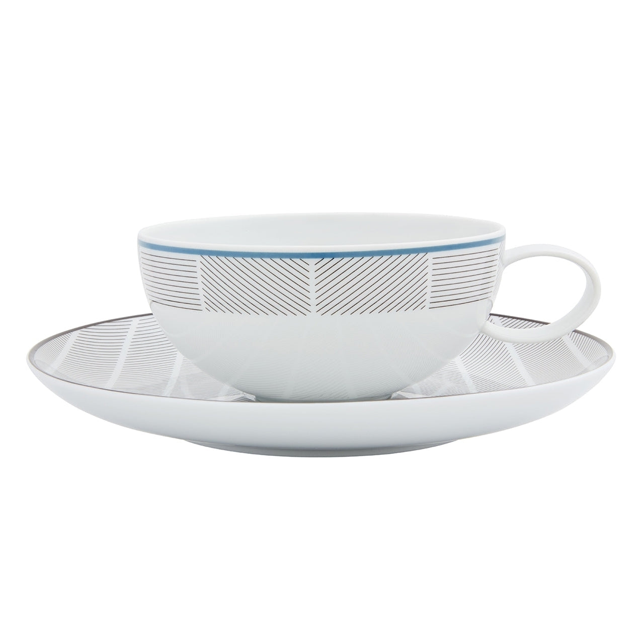 Vista Alegre Orquestra Tea Cup And Saucer Blue By David Raffoul and Nicolas Moussallem