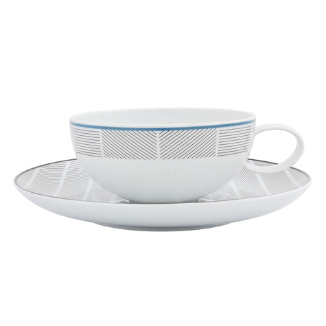 Vista Alegre Orquestra Tea Cup And Saucer Blue By David Raffoul and Nicolas Moussallem