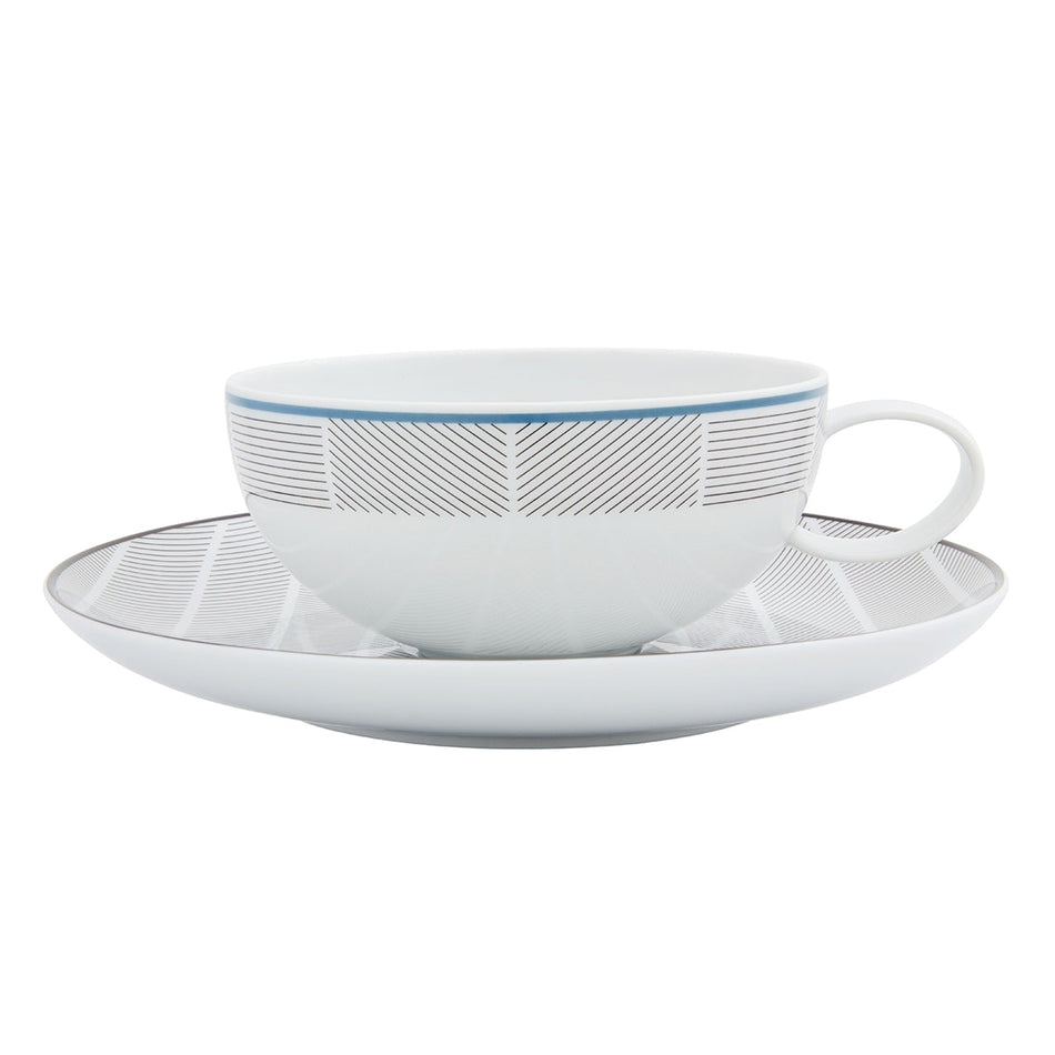 Vista Alegre Orquestra Tea Cup And Saucer Blue By David Raffoul and Nicolas Moussallem