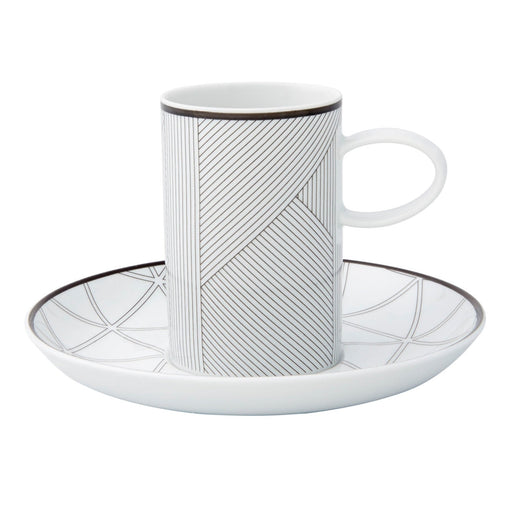 Vista Alegre Orquestra Coffee Cup And Saucer Black By David Raffoul and Nicolas Moussallem
