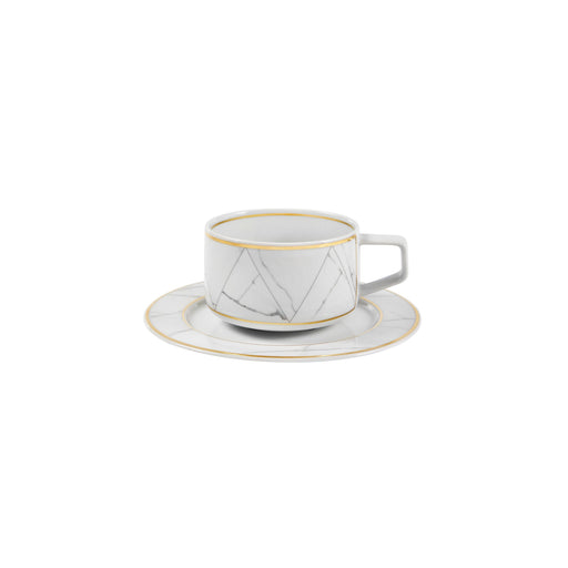 Vista Alegre Carrara Tea Cup And Saucer By Coline le Corre