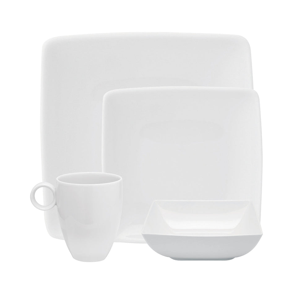 Vista Alegre Carre White Set of 4 Plate Pieces