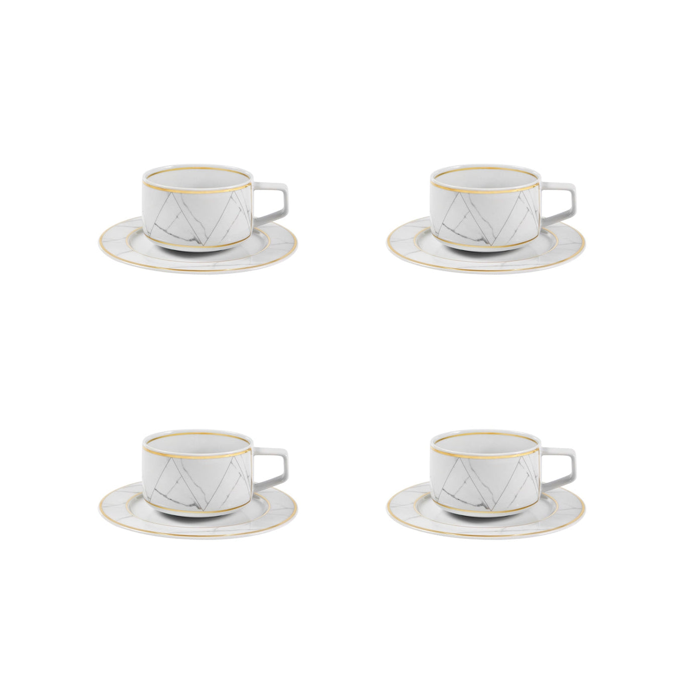 Vista Alegre Carrara Tea Cup And Saucer By Coline le Corre