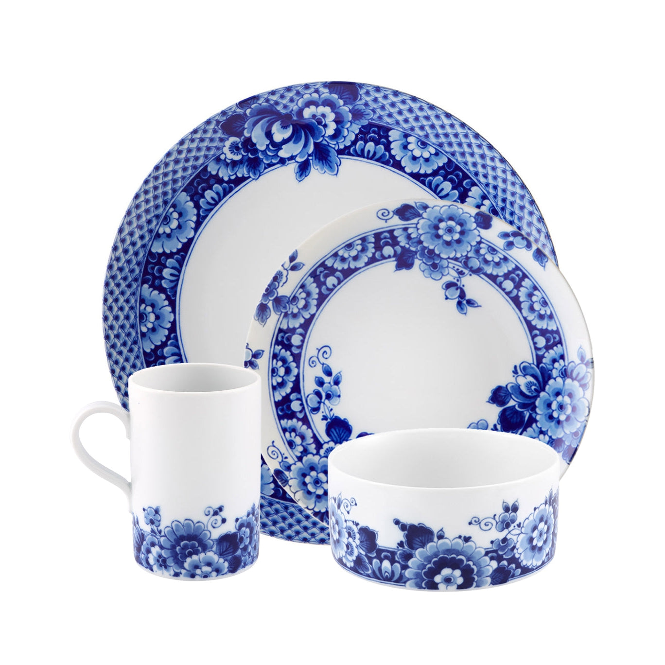 Vista Alegre Blue Ming Set of 4 Plate Pieces