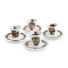 Vista Alegre Christian Lacroix - Love Who You Want Expresso Cups And Saucers By Christian Lacroix - Set of 4