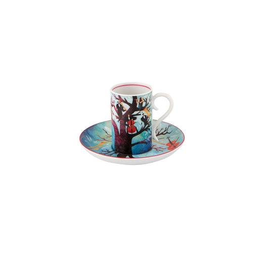 Vista Alegre Fur Beethoven Coffee Cups & Saucer By Fatinha Ramos - Set of 4