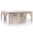 Four Hands Amara Coffee Table with Nesting Arch Seats