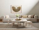 Four Hands Amara Coffee Table with Nesting Arch Seats
